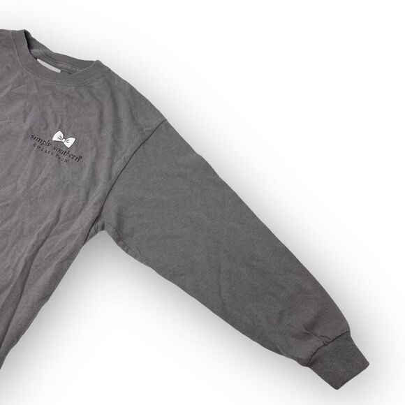 Simply Southern Gray Long Sleeve Lighthouse Tshirt Youth Girls Size S - Picture 2 of 5